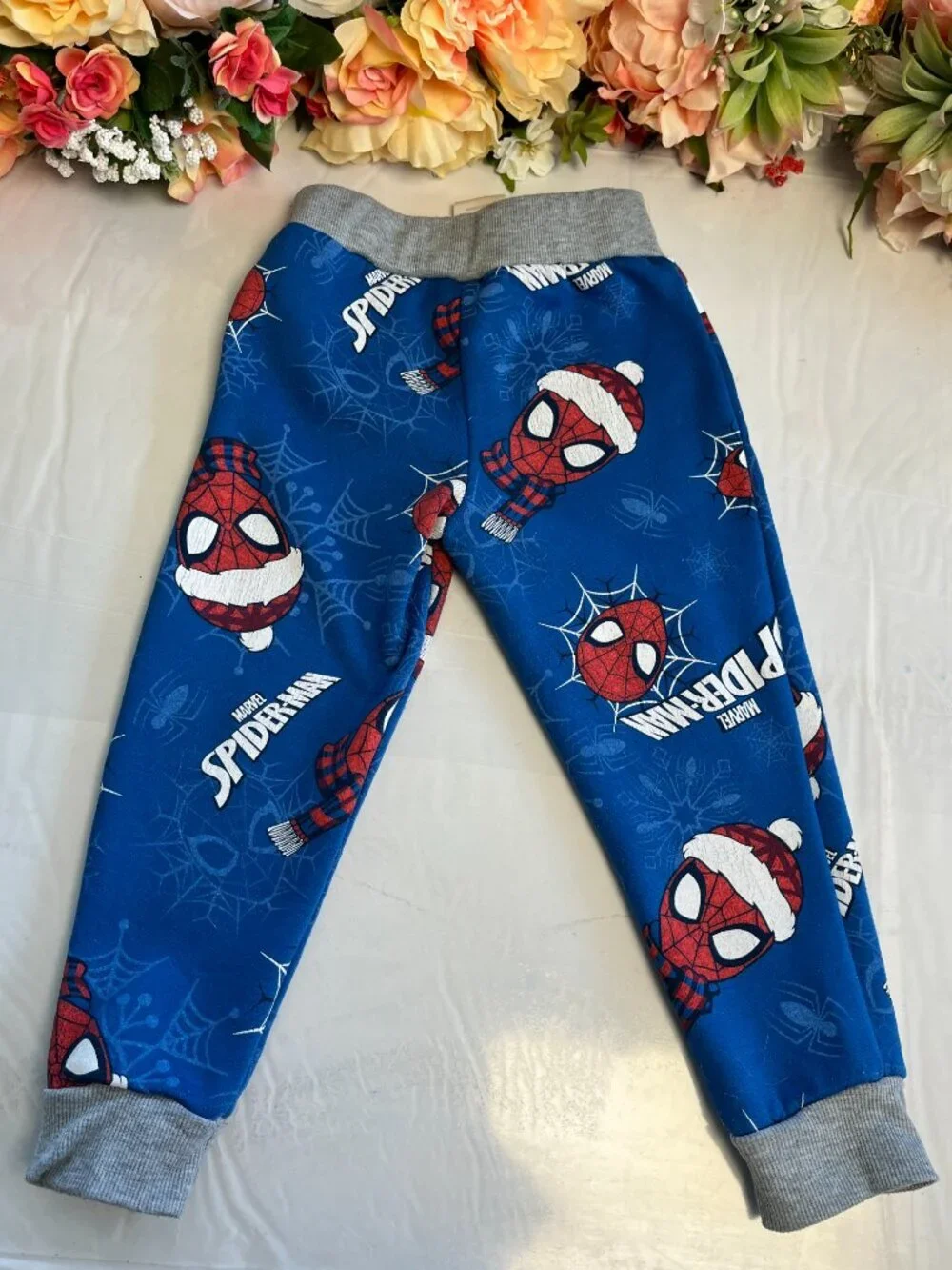 Marvel Spider-Man Christmas Hoodie Jogger Set Blue Gray Holiday Pajamas 3T